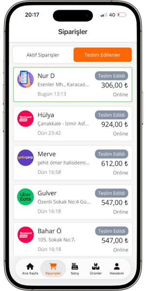 Market Next Yönetim mobil uygulaması ekran görüntüsü